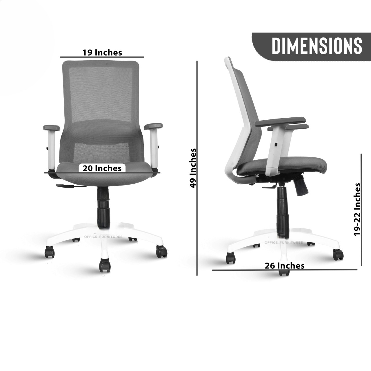 Clint Mesh Ergonomic Office Chair - front_view