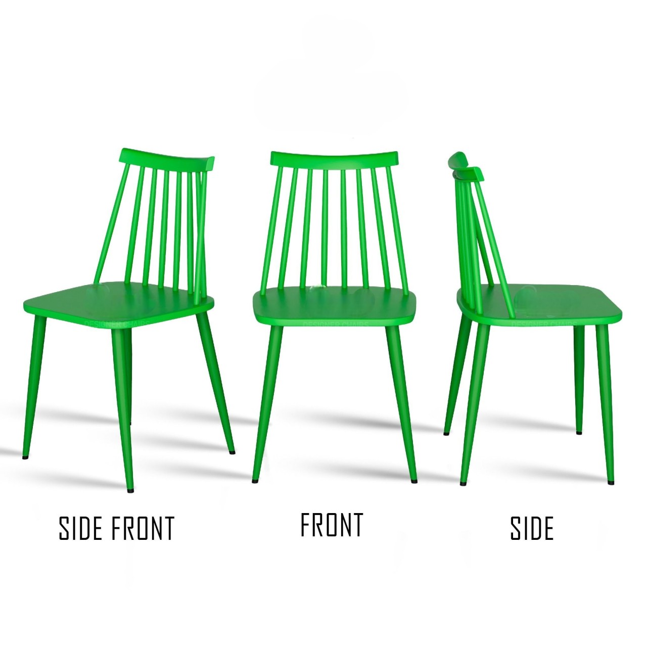 Argo Plastic Dining Chair (Green) - front_view