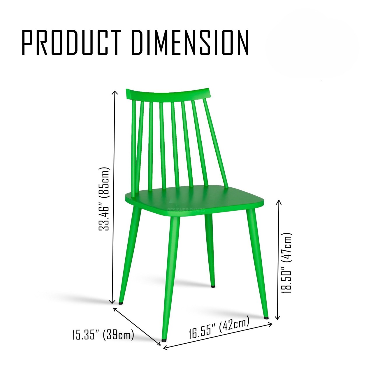 Argo Plastic Dining Chair (Green) - top_view