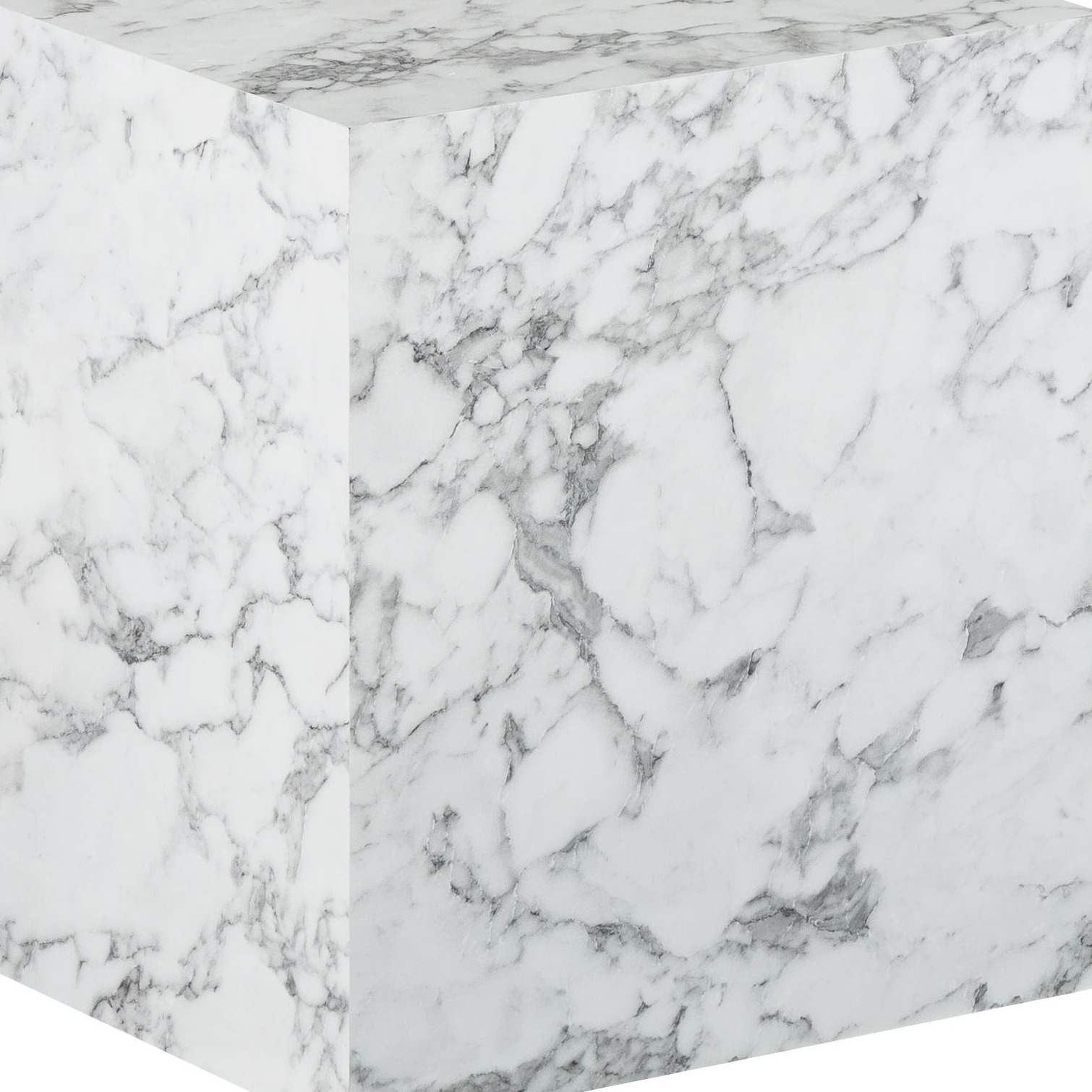 Barcelona End Table in White Finish - left_view