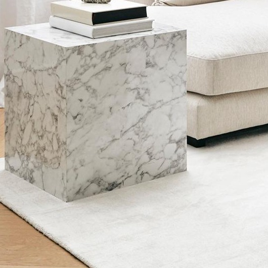 Barcelona End Table in White Finish - front_view