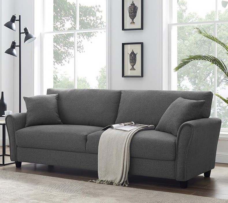 Sapa 3 Seater Sofa Dark Grey (76*34) - front_view
