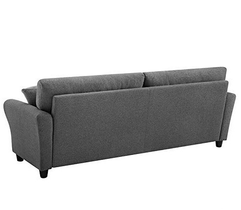 Sapa 3 Seater Sofa Dark Grey (76*34) - rear_view