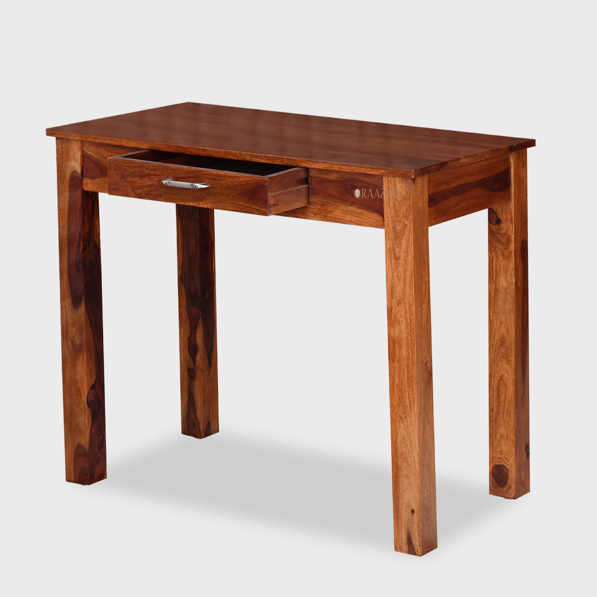 Warren Sheesham Wood Study Desk with Drawer - front_view