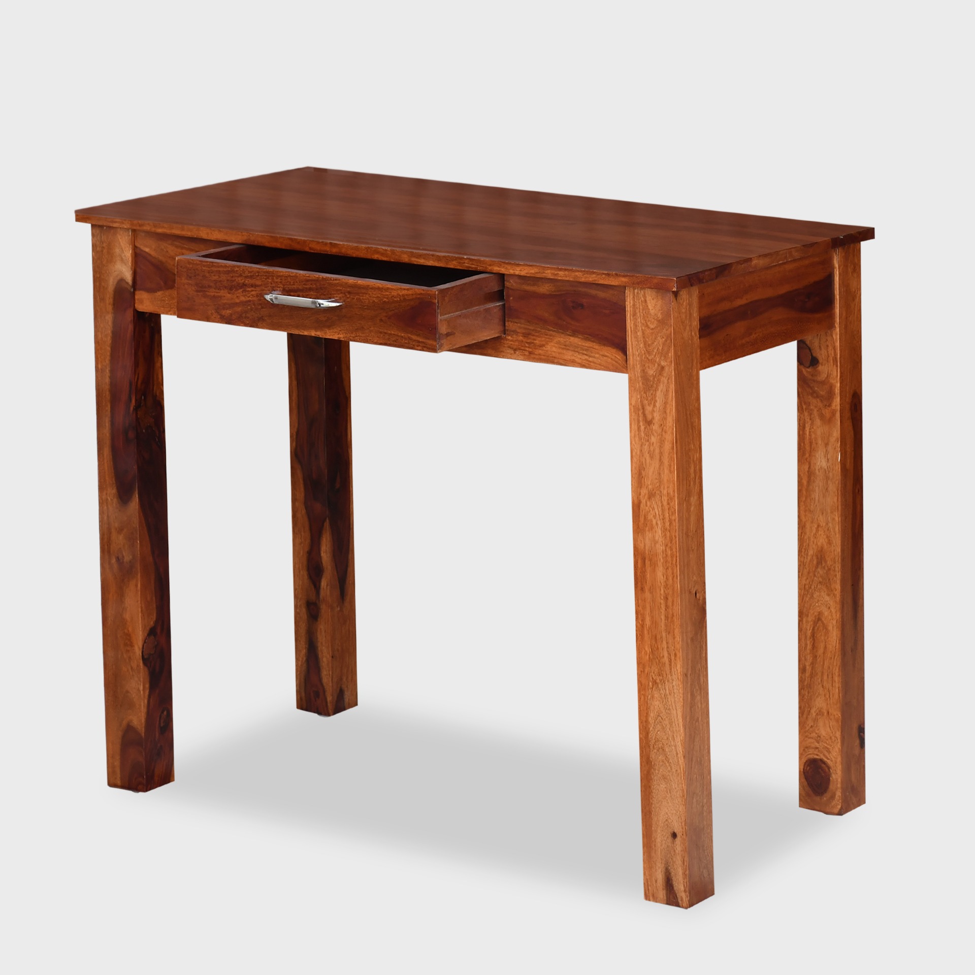Warren Sheesham Wood Study Desk with Drawer - left_view