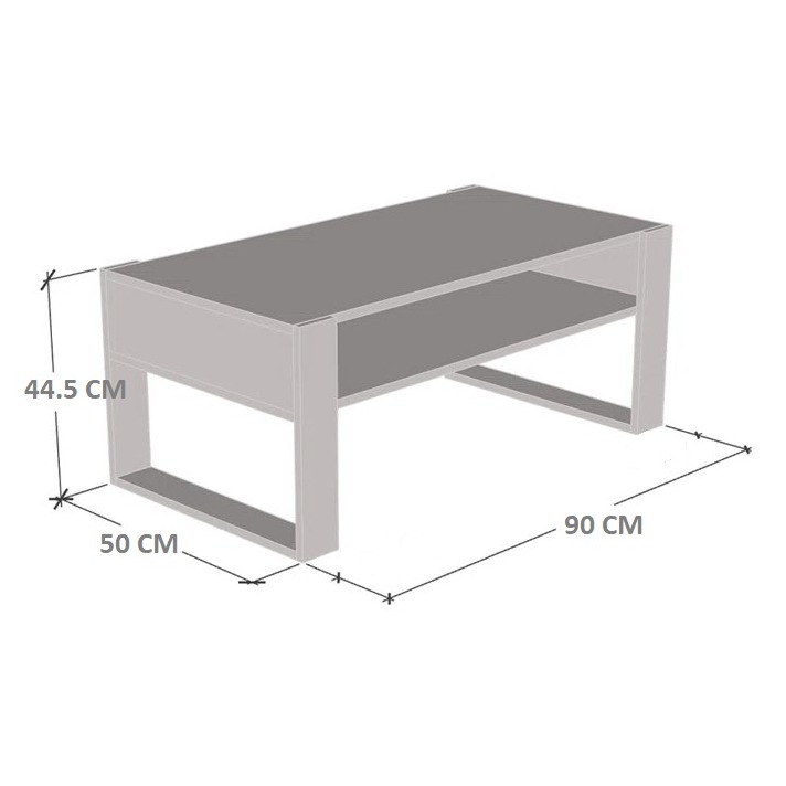 Marin Engineered wooden coffee Table(White & Dark Brown) - left_view