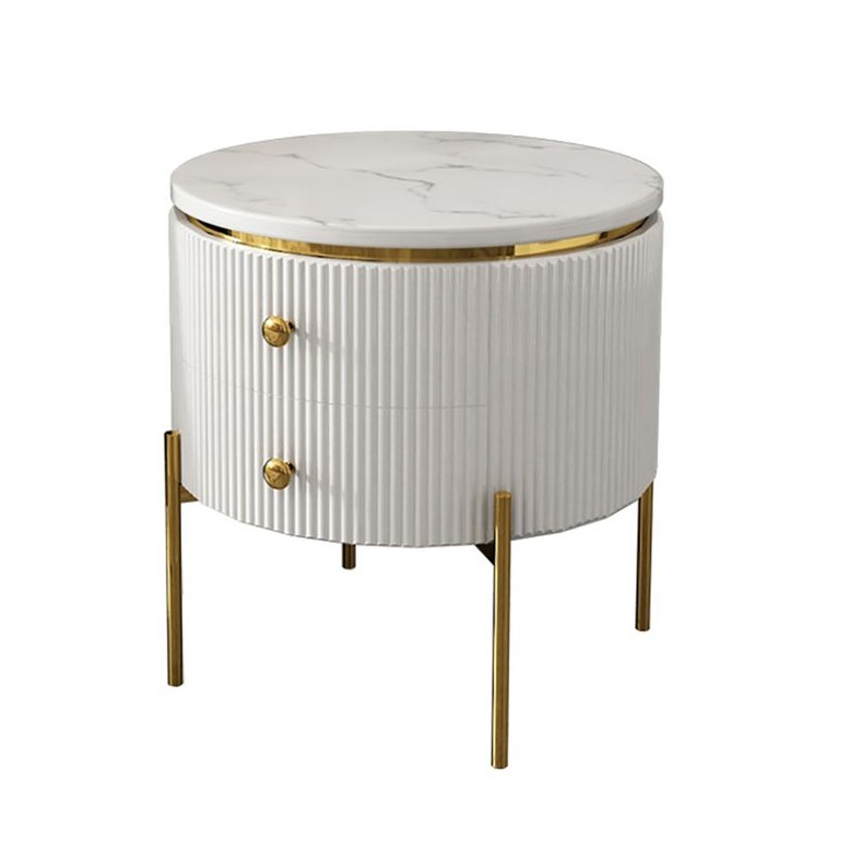 Kosmo Side Table in Black & White Color - left_view