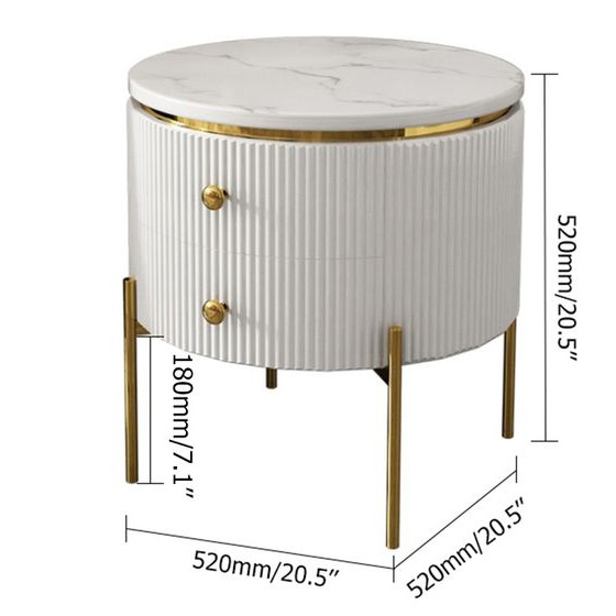 Kosmo Side Table in Black & White Color - right_view