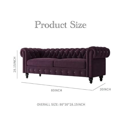 Daroo Velvet Fabric 3 Seater Diamond Sofa - rear_view