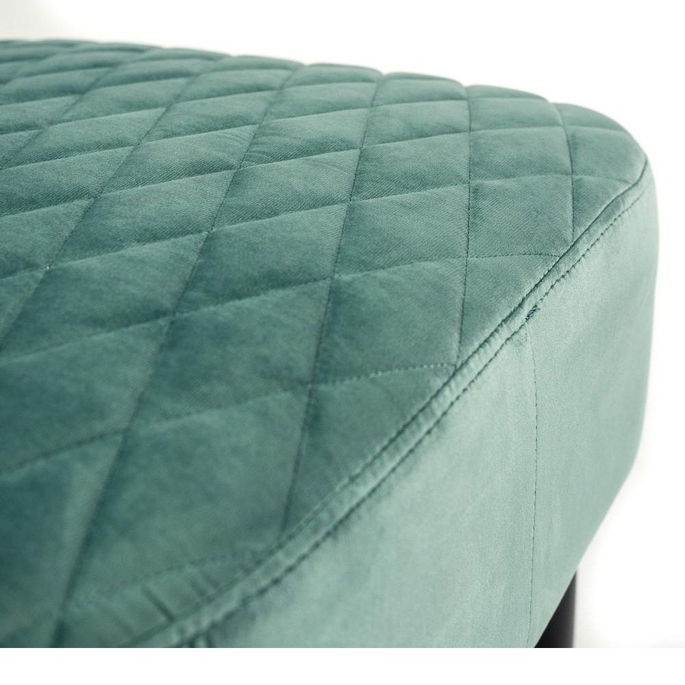 Ohio Green velvet Ottoman stool - rear_view