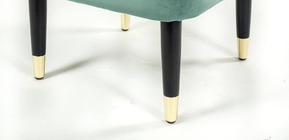 Ohio Green velvet Ottoman stool - front_view
