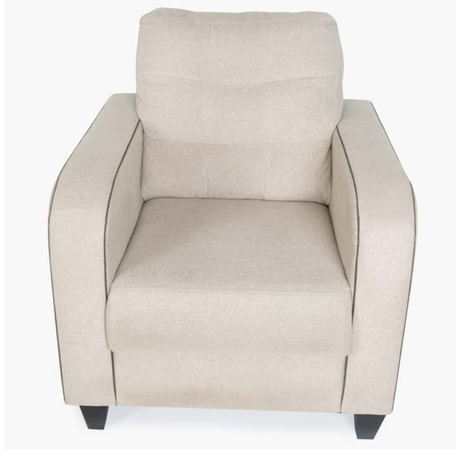 Kim Modern Leather Sofa Set( 3+1+1) in Beige colour - right_view