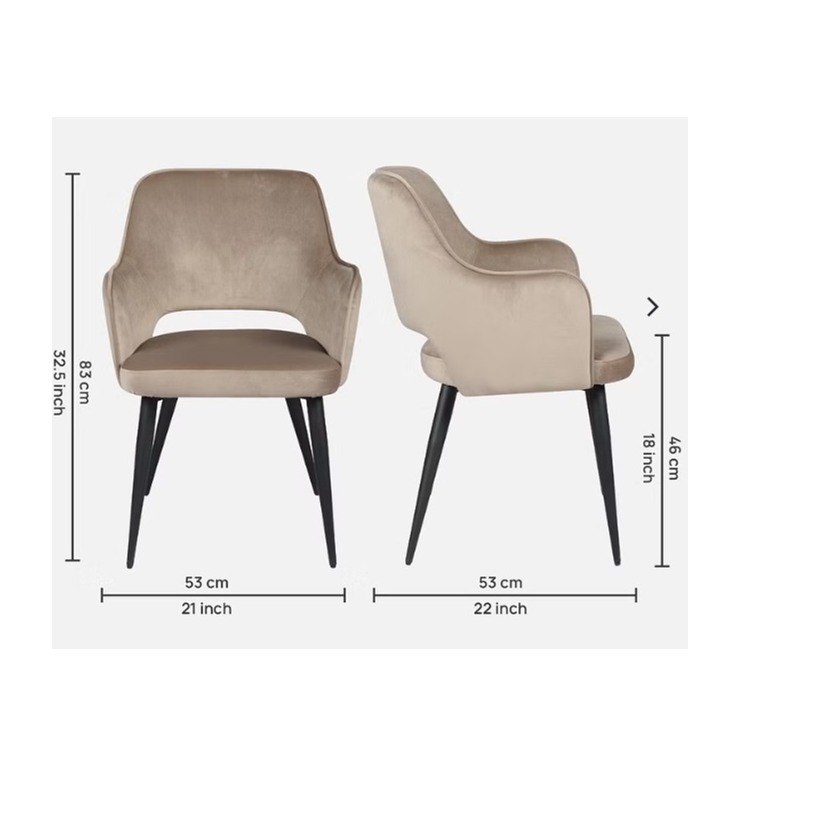 Modway Fabric arm chair in brown and black color - front_view