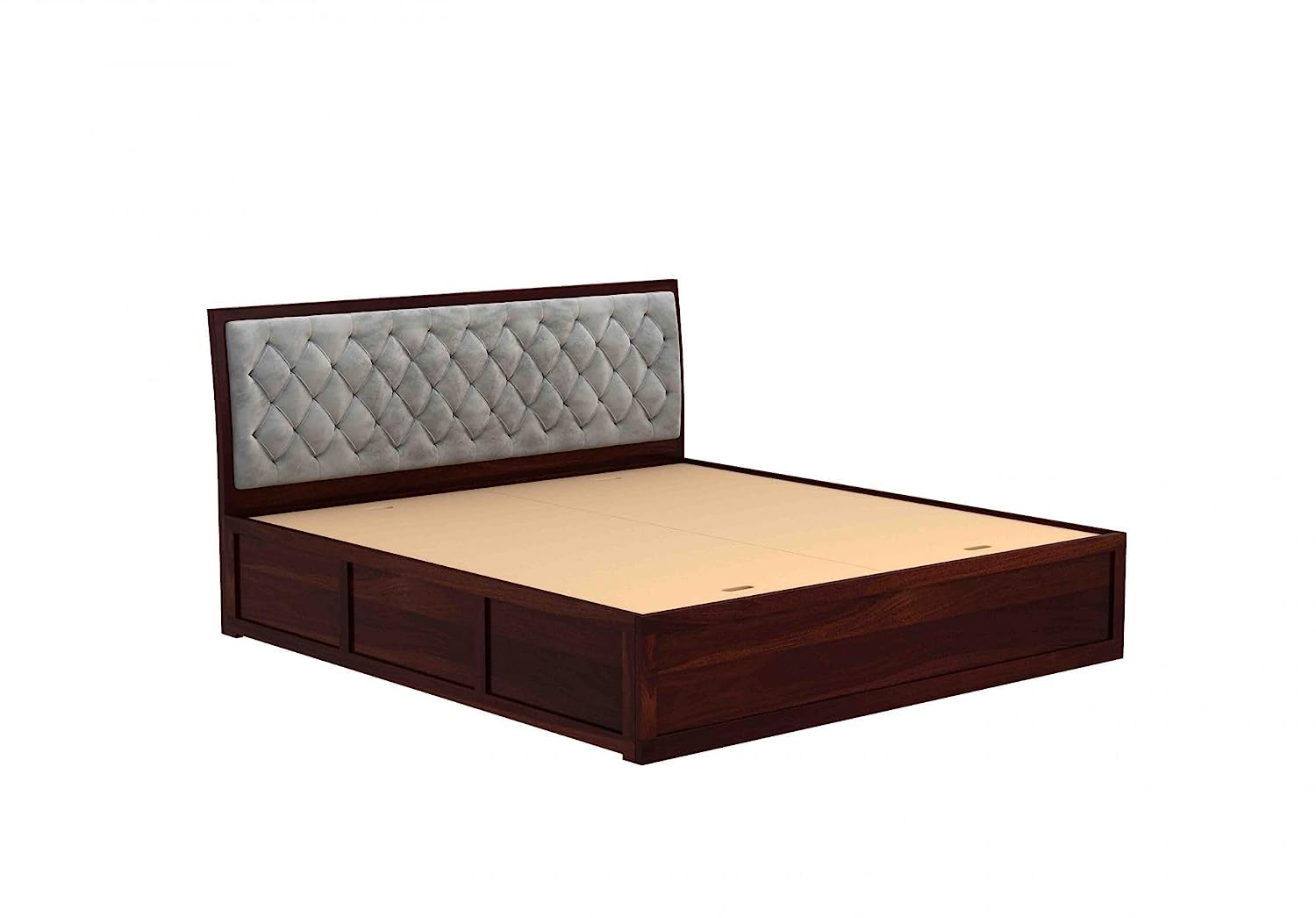 Advin Sheesham Wood Queen Size Bed With Storage - left_view