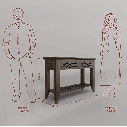 Novella Solid Wood Console Table - bottom_view