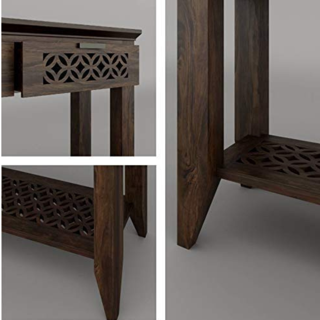 Novella Solid Wood Console Table - rear_view