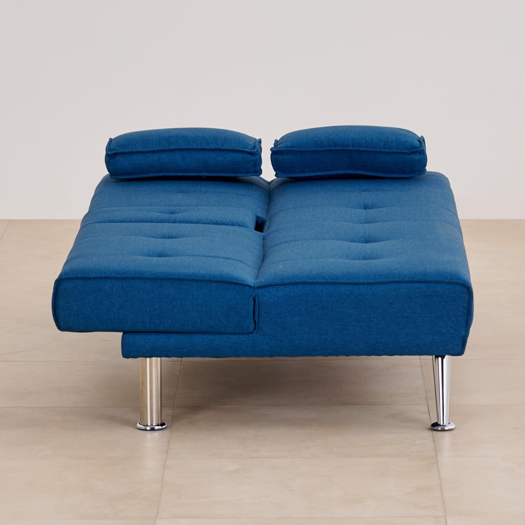 Clovis Fabric 3-Seater Sofa Bed - rear_view