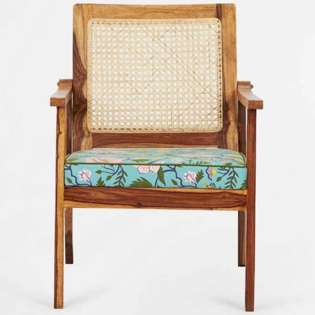 Arm Chair In Spring Bloom Design - front_view
