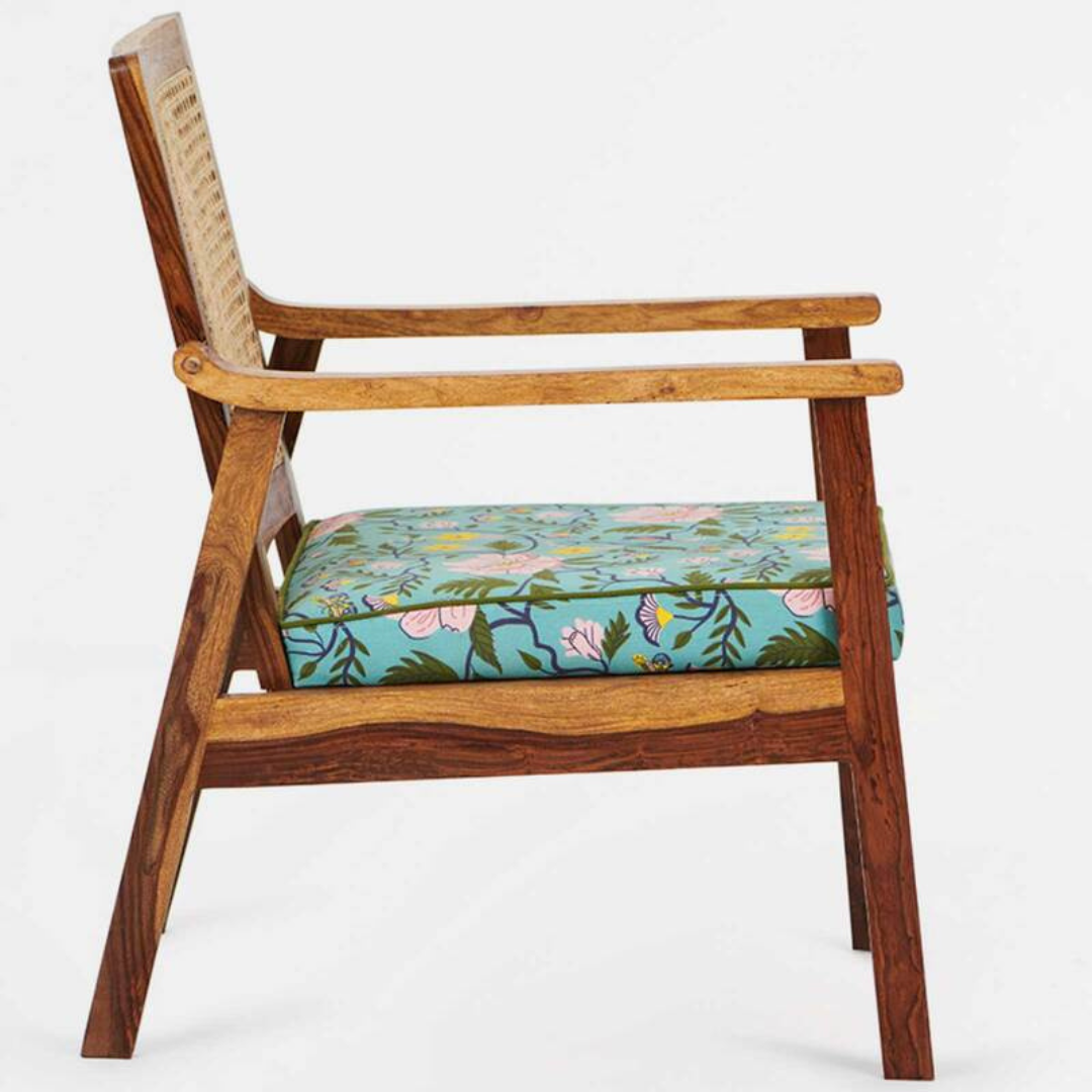 Arm Chair In Spring Bloom Design - top_view