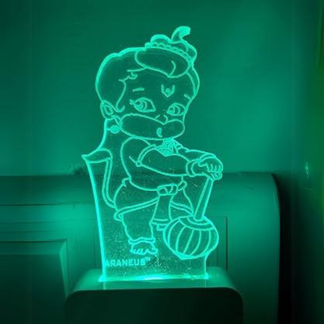 Bal Hanuman 3D Illusion  Night Lamp - rear_view