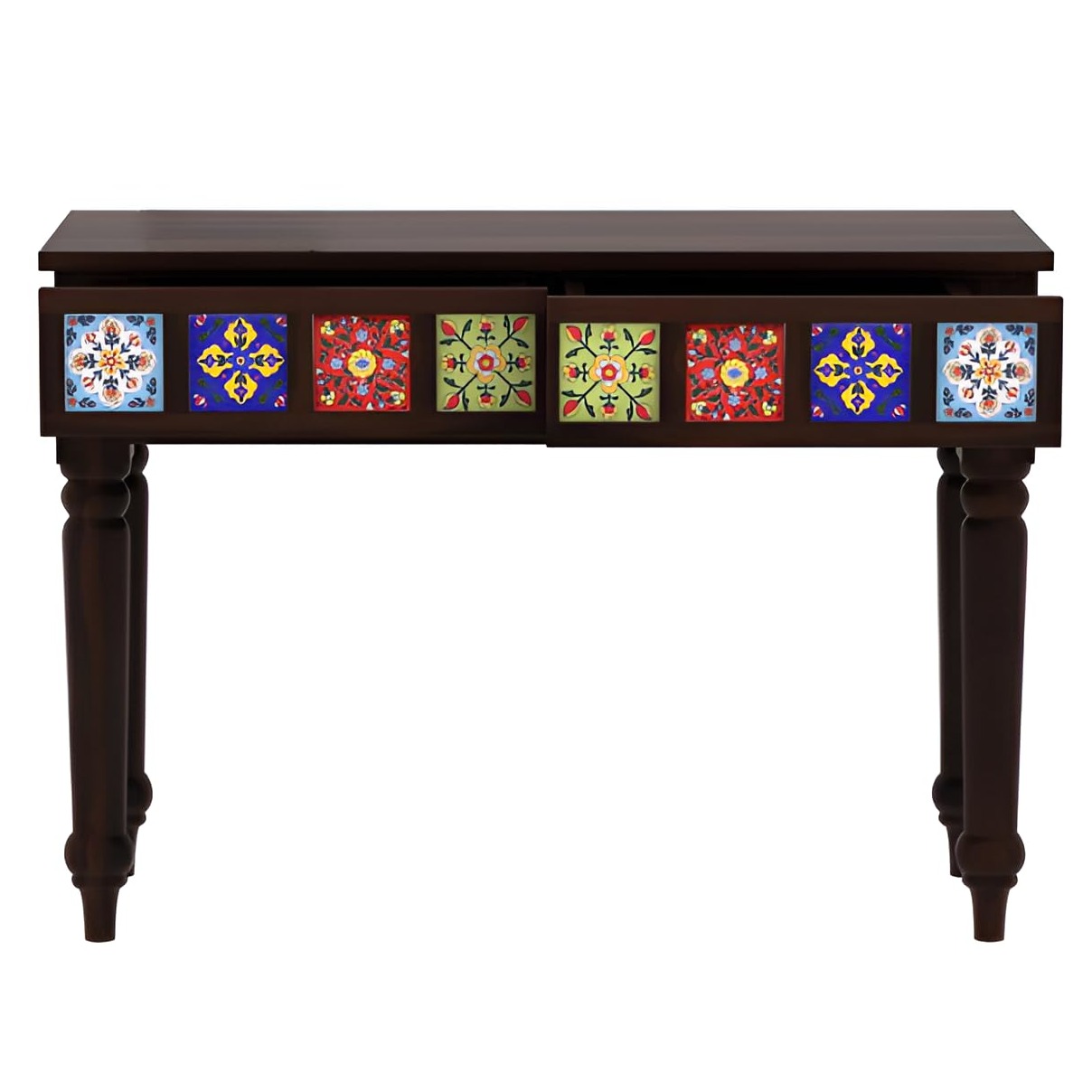 INDUS sheesham Wooden Console Table - rear_view
