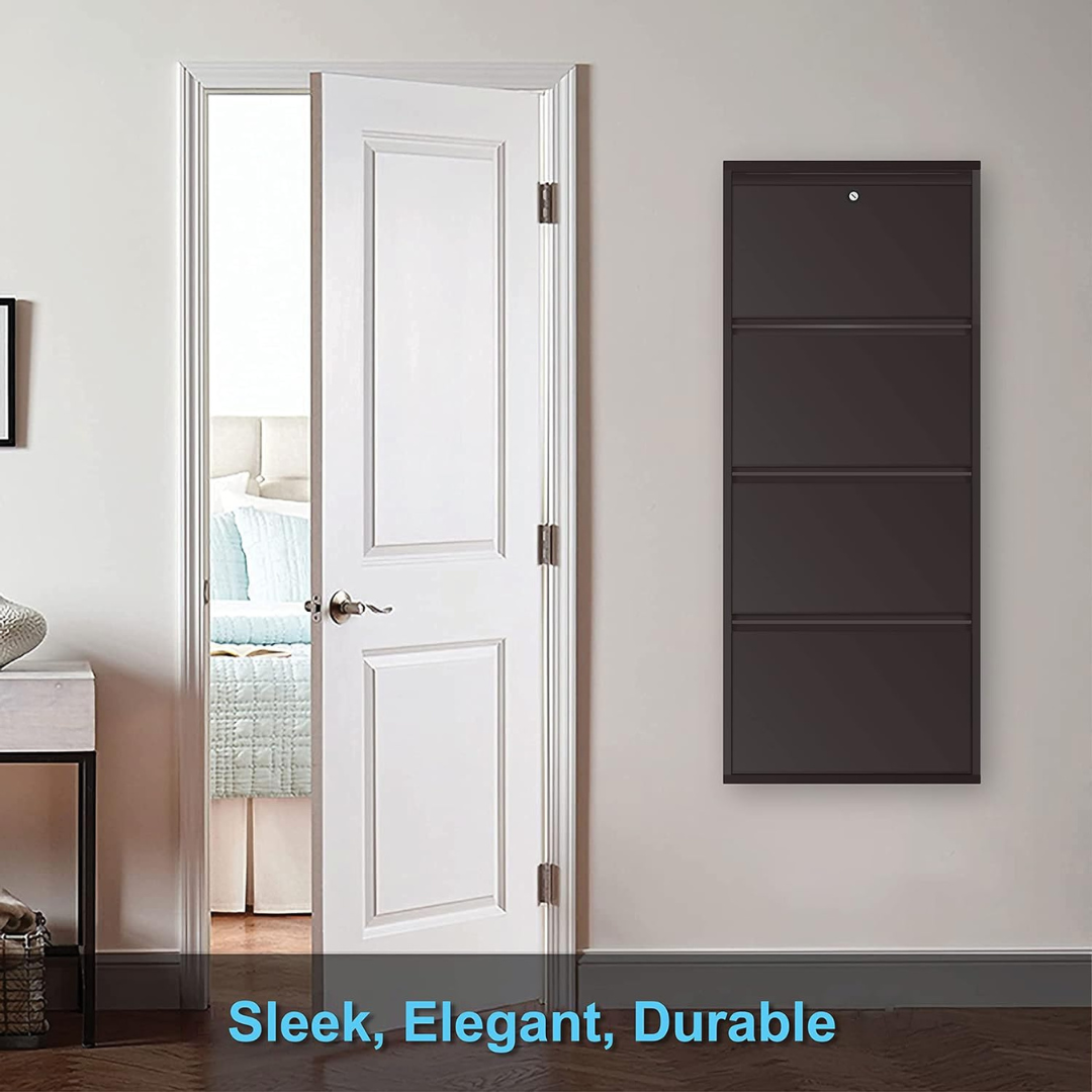 Sapa Wall Mount Metal Shoe Rack - top_view