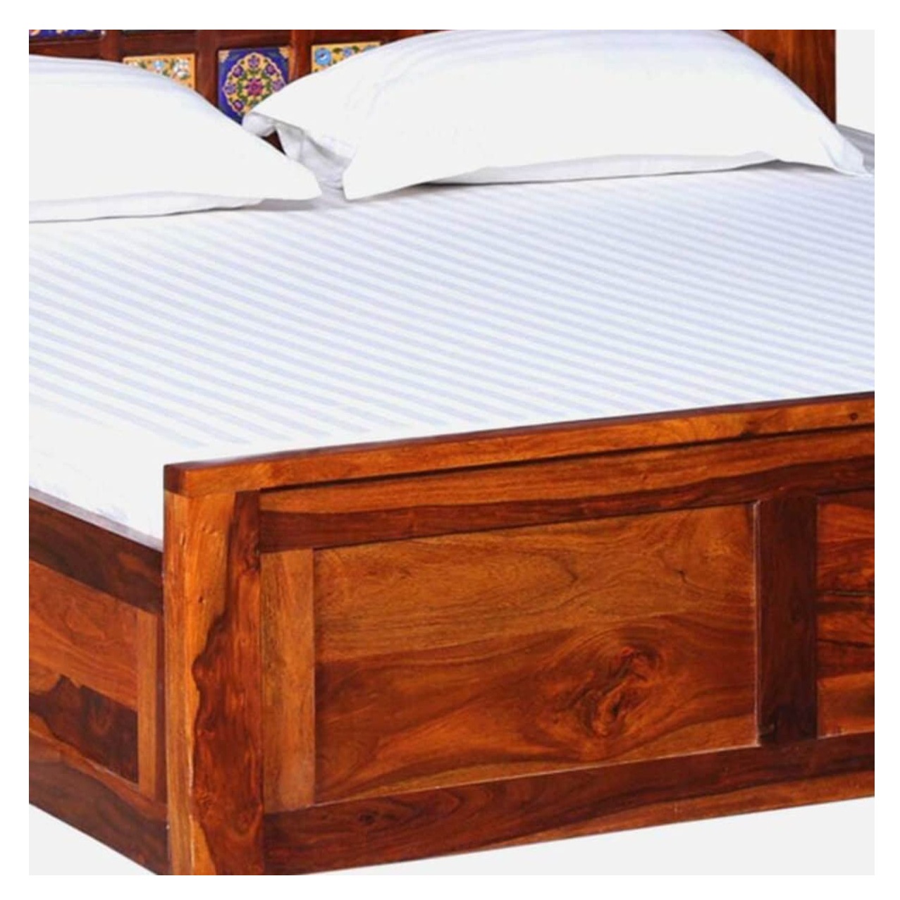 Persia Sheesham Wood Queen Size Bed - right_view