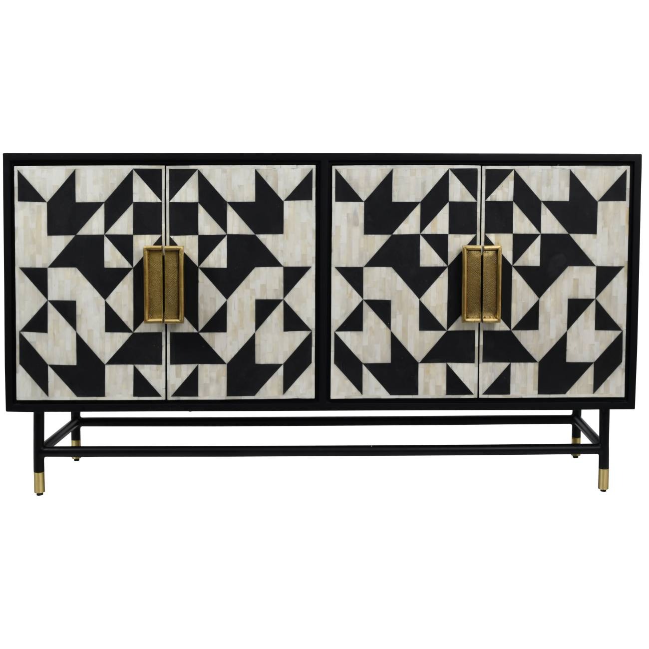 Bone Inlay 4 Doors cabinet - front_view