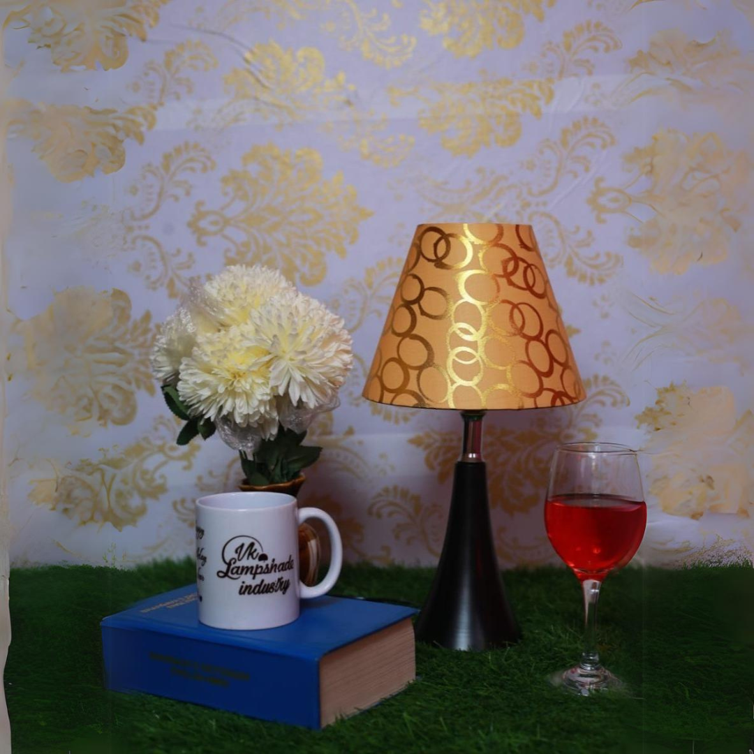 Golden Ring Printed Cone Shade - front_view
