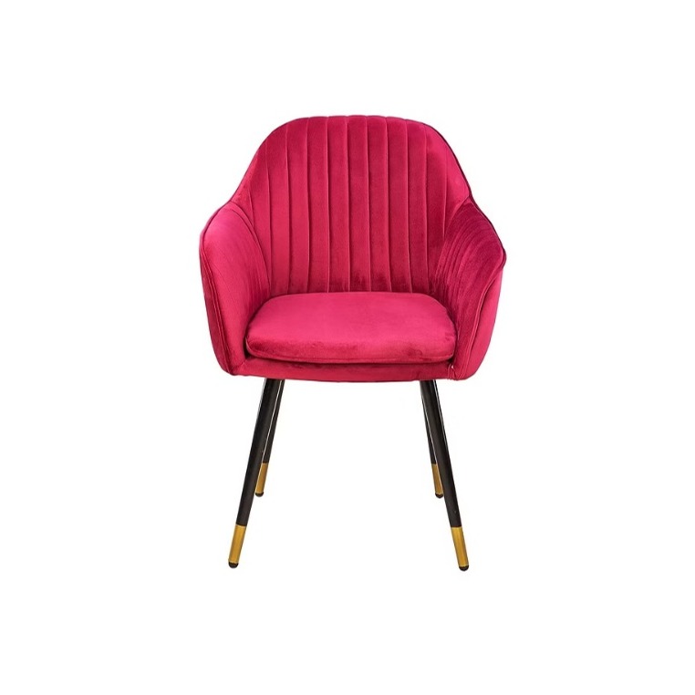 Genoa Fabric Arm Chair (Pink) - front_view