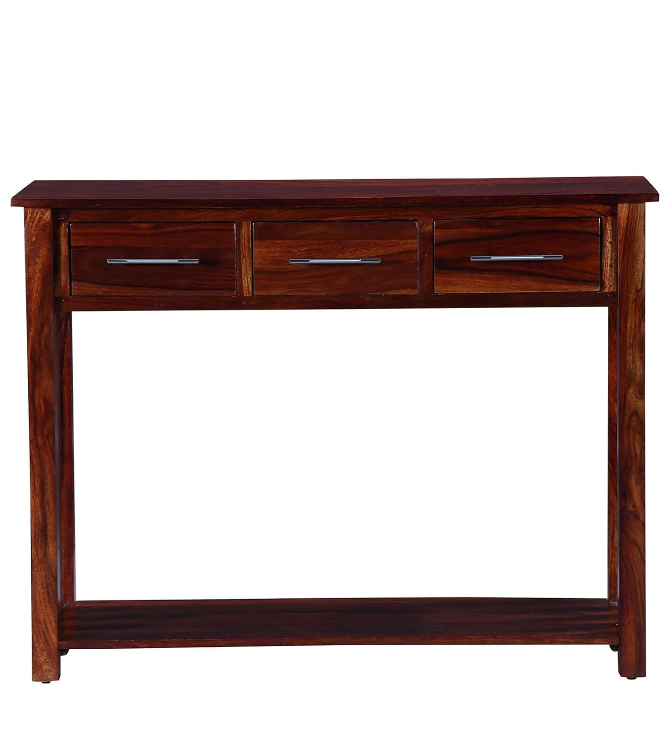 Hana Solid Sheesham Wood Console Table for Living Room - front_view