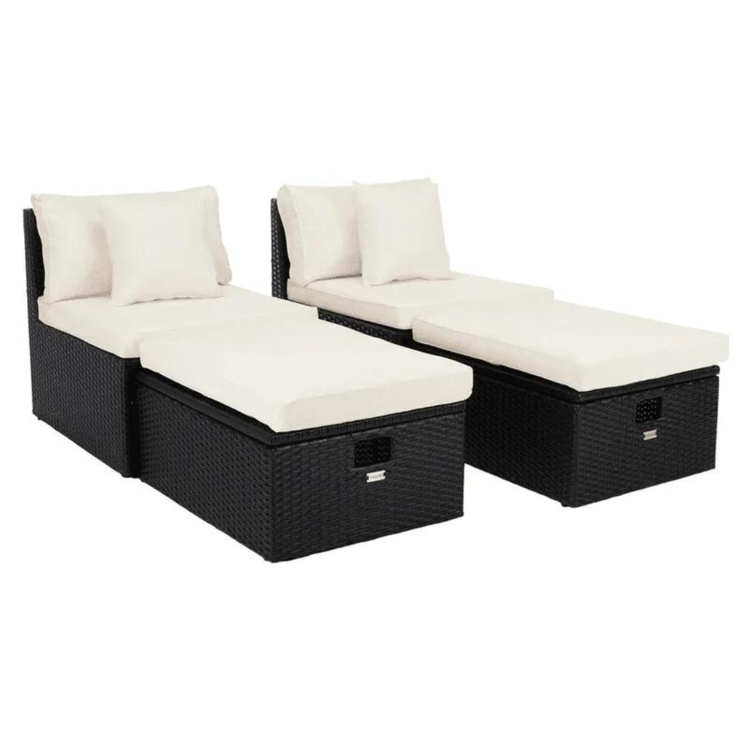 4 Piece Outdoor-Indoor Patio Conversation Set - top_view