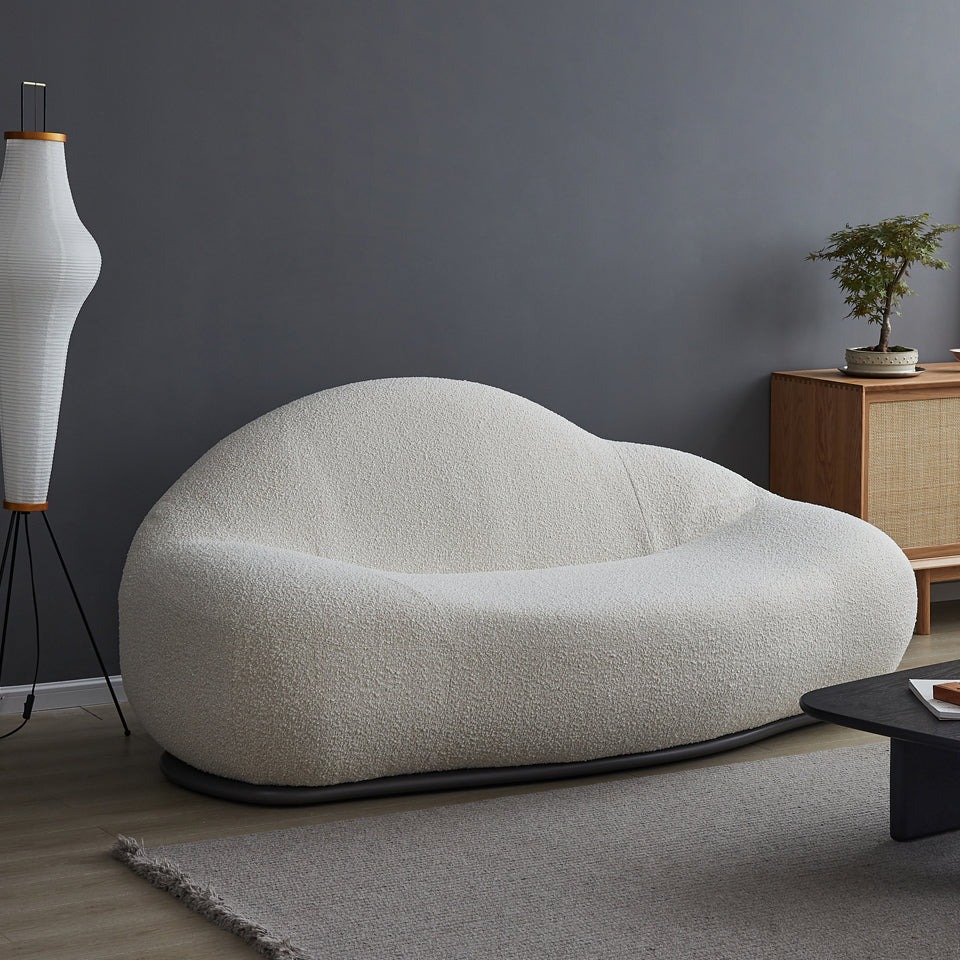 Cloud Boucle Sofa - White - right_view