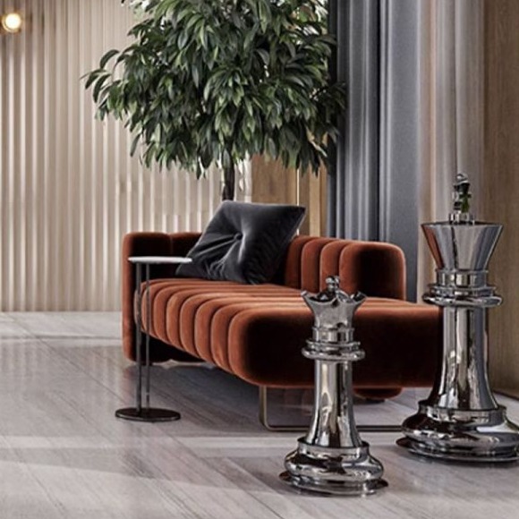 Scandinavian Style Chaise Lounge - front_view