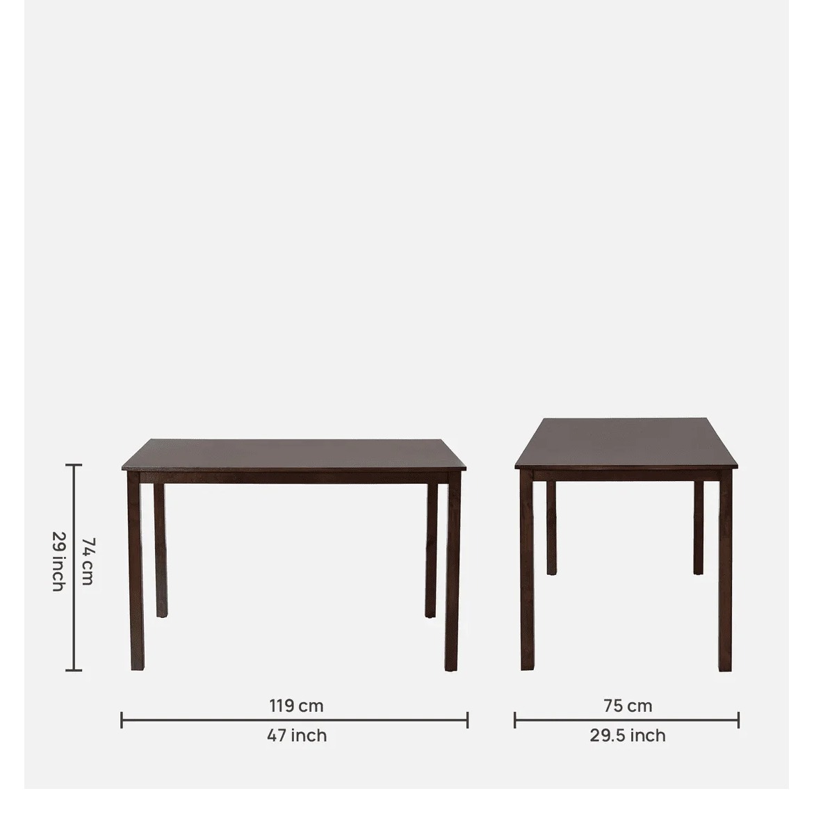Havelock Sheesham Wood 4 Seater Dining Set - right_view