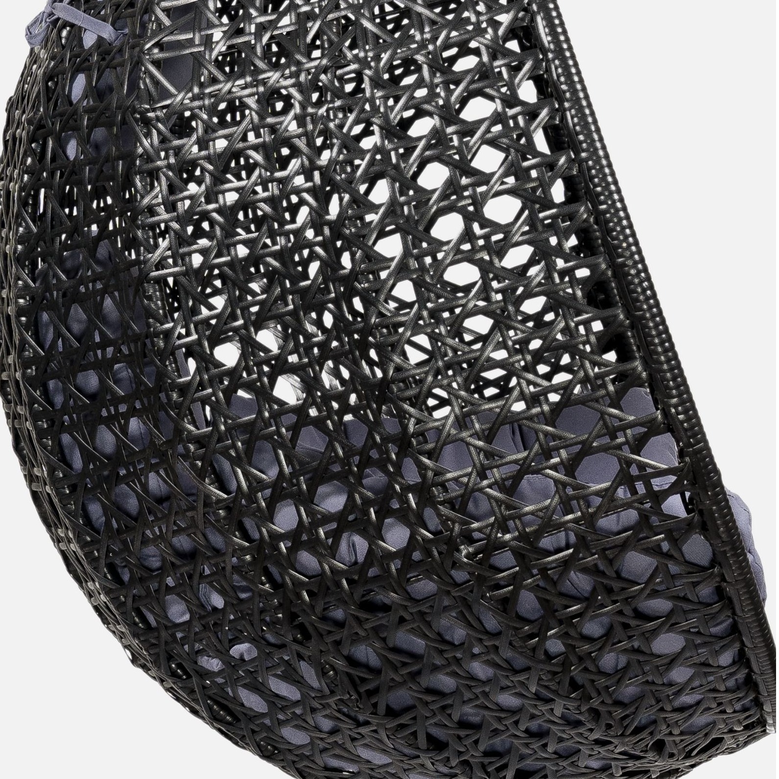 Hanging Wicker Outdoor Swing with Stand - right_view