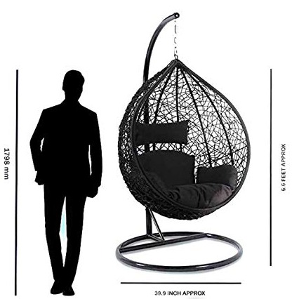 Diego Wicker Swing In Dual Tone - rear_view