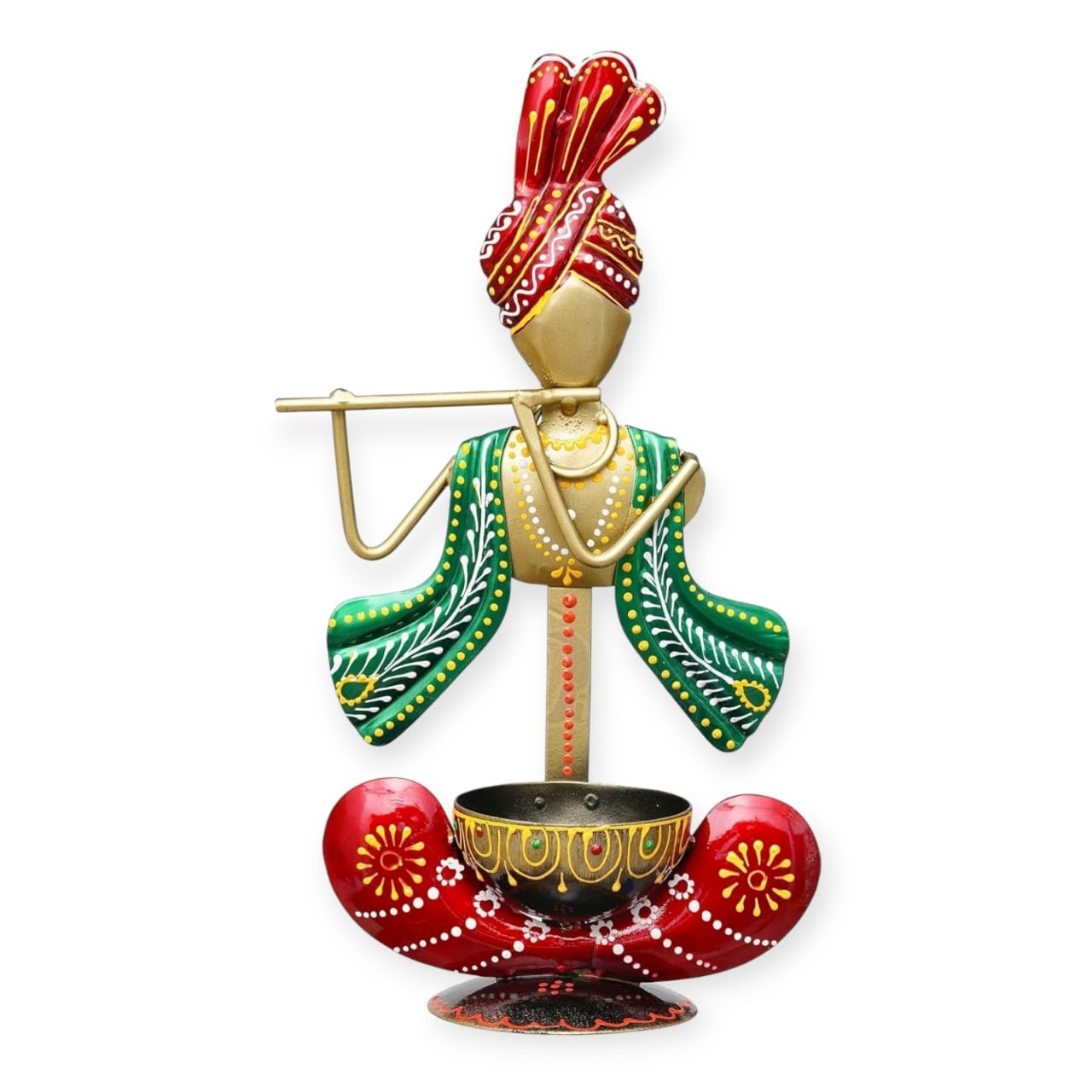 Krishna Idol Tea Light Candle Holder - top_view