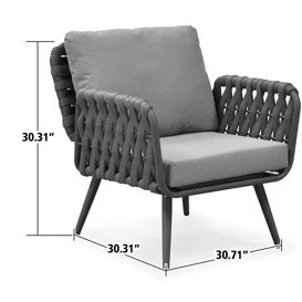 Daiden Outdoor Rope Chair - front_view
