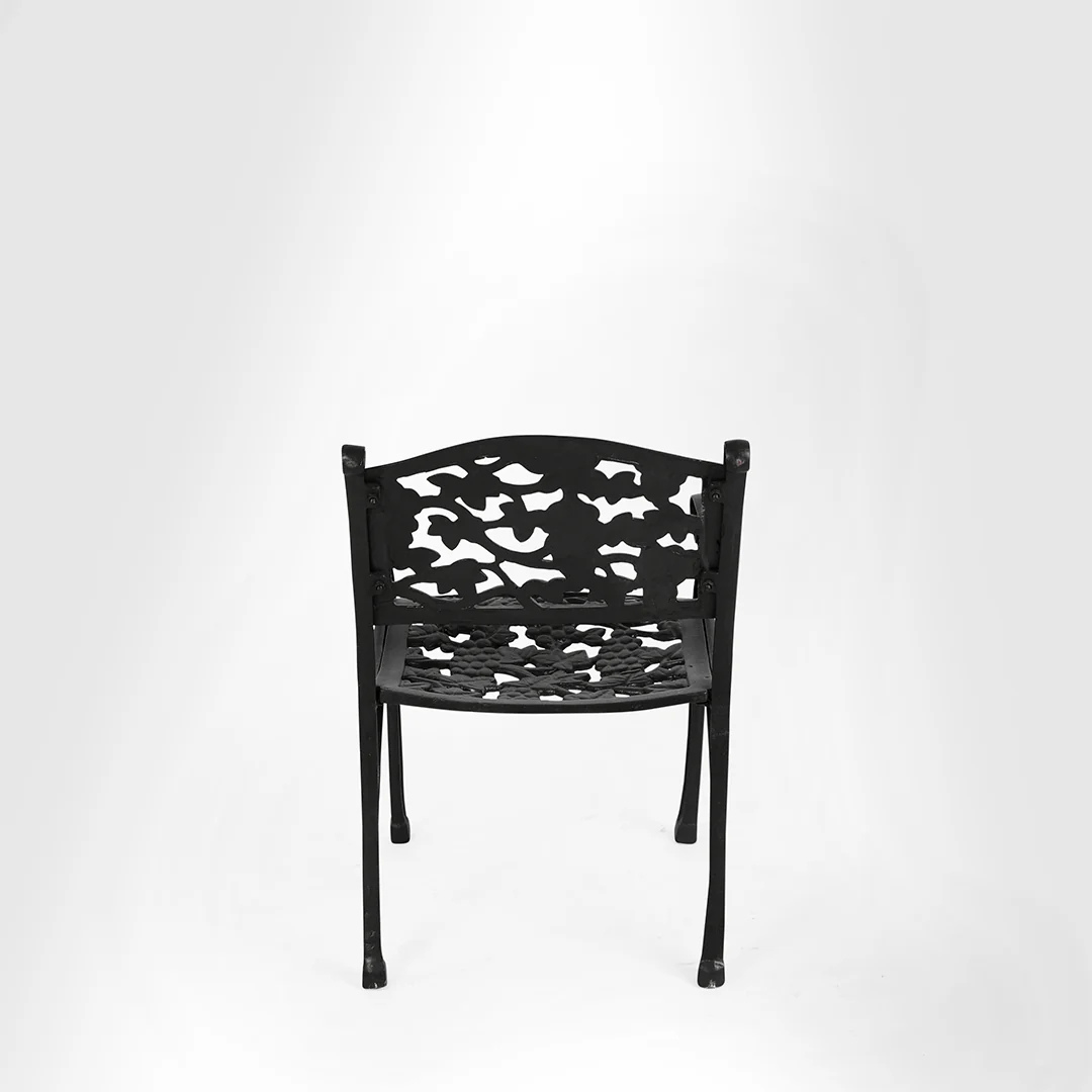 Rezzan Set Of 2 Cast Iron Table And Chair Set - rear_view