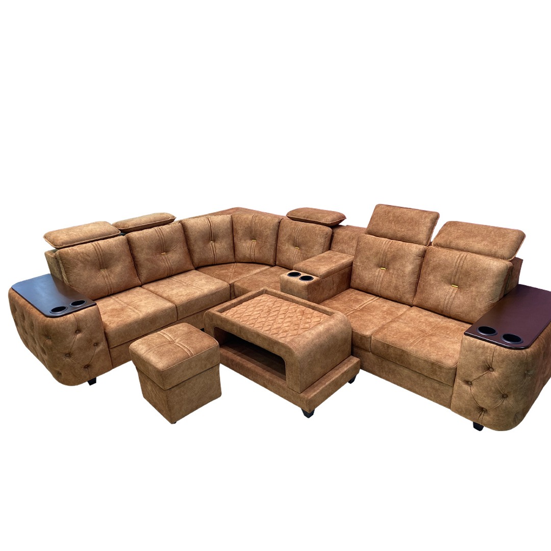 L shape 6-Seater Sofa Set - front_view