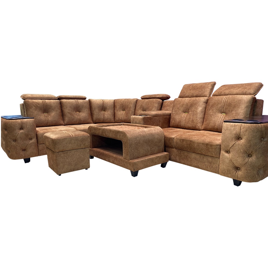 L shape 6-Seater Sofa Set - top_view