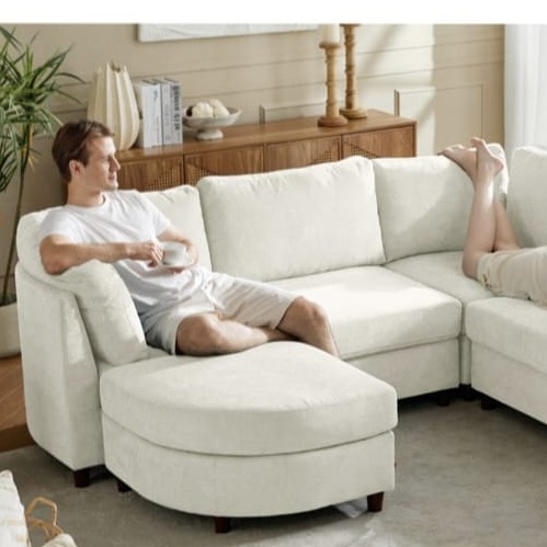 Alzera Convertible U Shaped 6 Seater Sofa Set - bottom_view