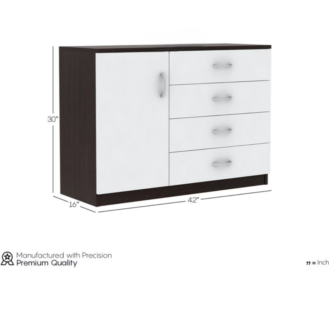 Familia 4-Drawer Wooden Chest Of Drawers - left_view