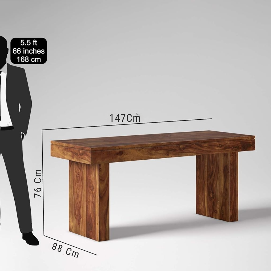 Grenoble Sheesham Wood 6 Seater Dining Set - front_view