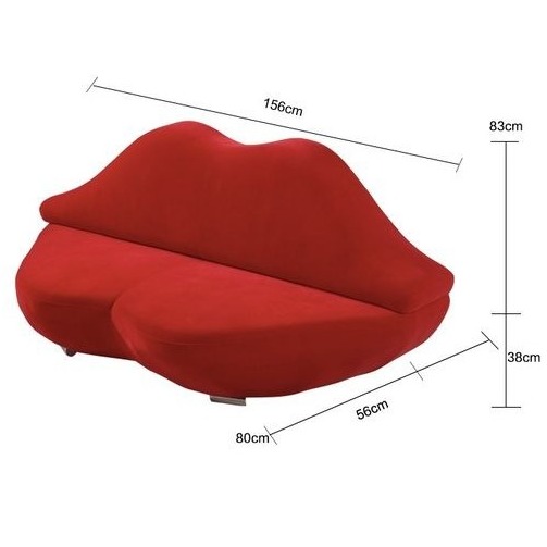 Valentine Lips 2-Seater Sofa - top_view
