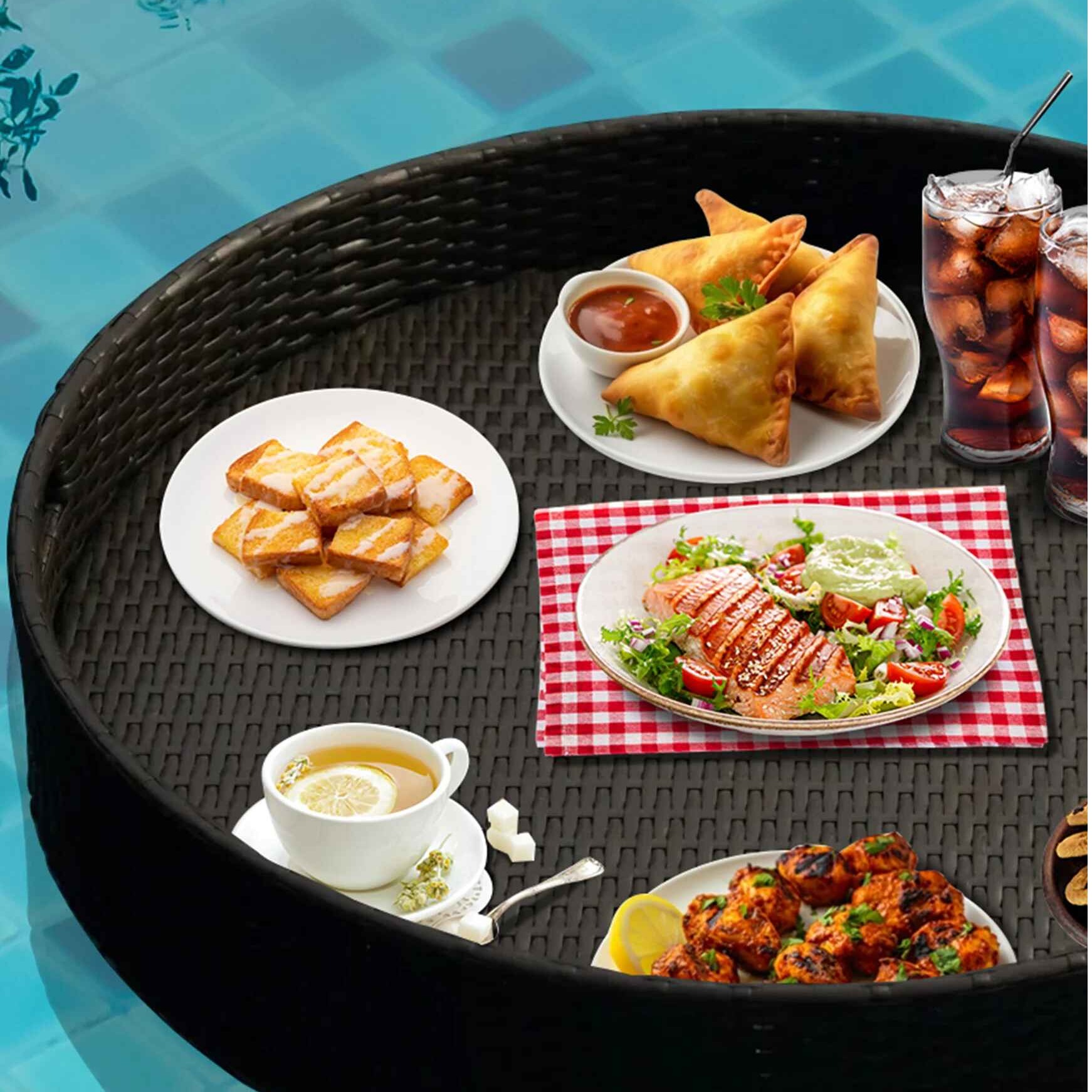 Enciso Luxury Floating Serving Tray (Round) - left_view