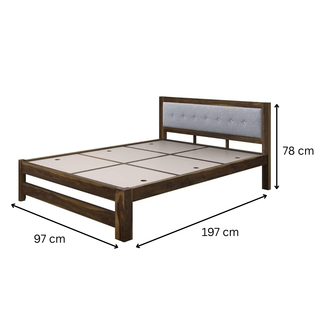 Foster Wooden Single Bed - front_view