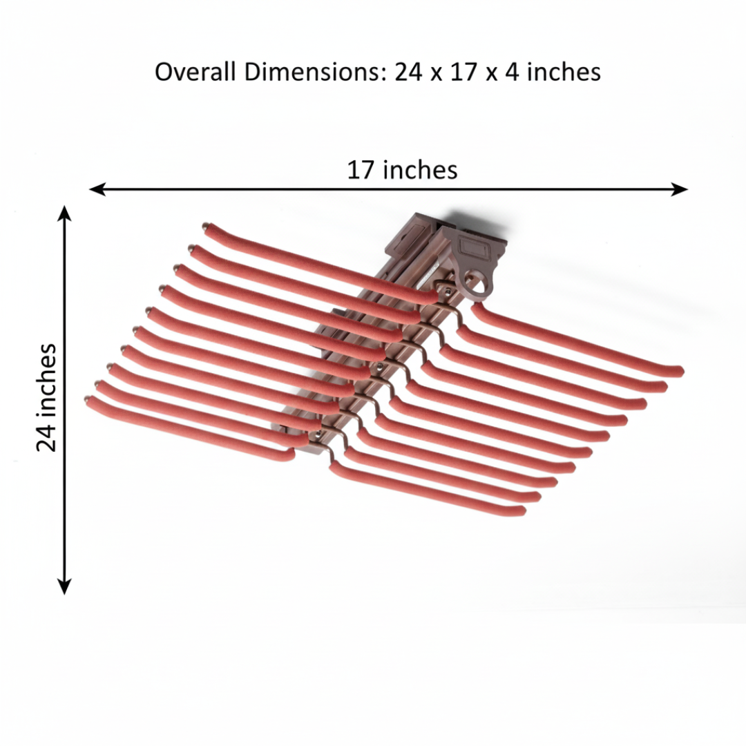 Memphis Double Line Trouser Rack (24x17x4 Inch) - top_view
