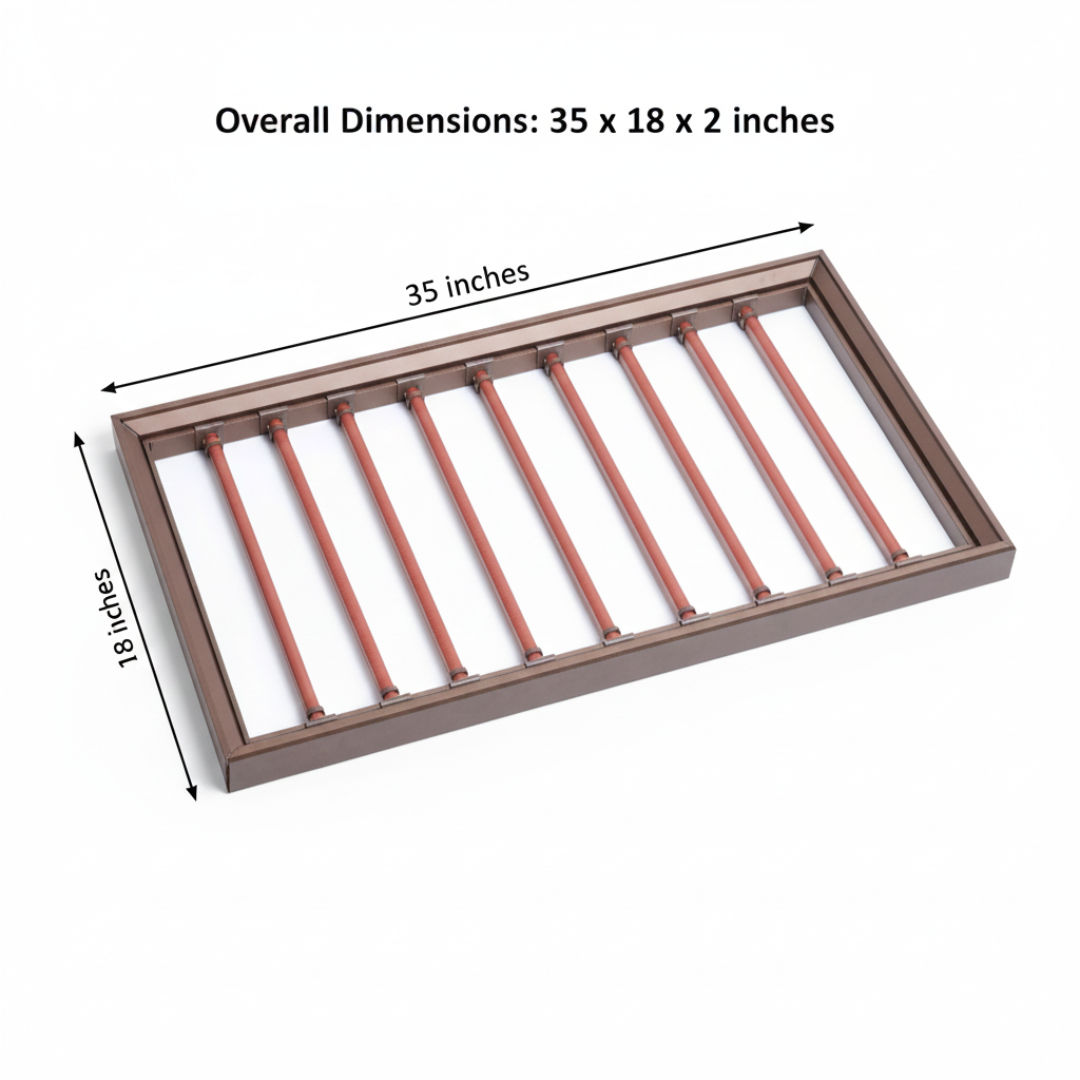 Bergen Pull Out Trousers Rack Clothes Organizers (35x18x2 Inch) - top_view
